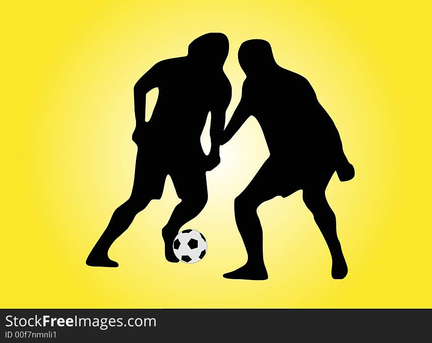 Illustration of two soccer players. Illustration of two soccer players