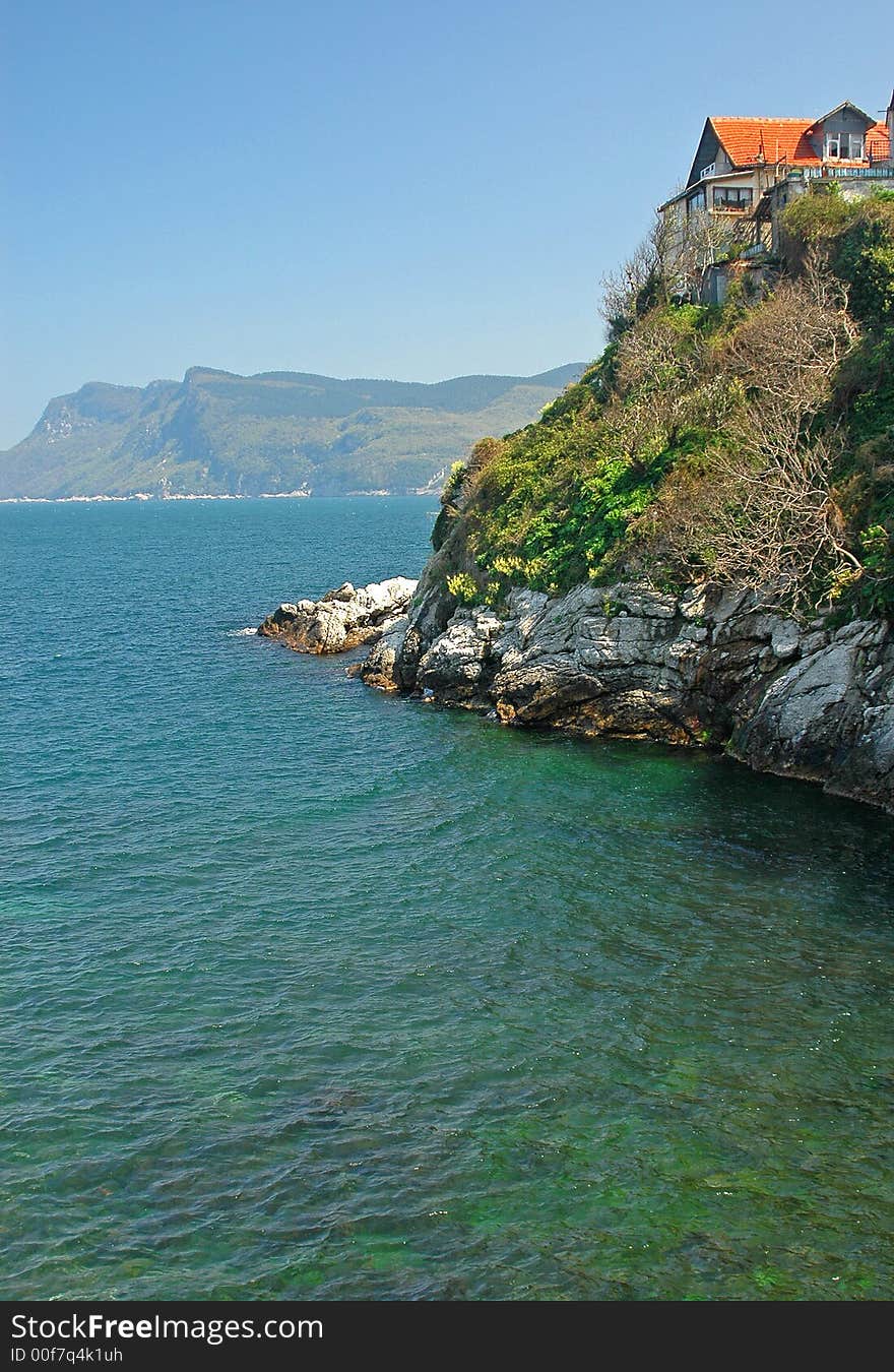 The Turkish city of Amasra in the black sea