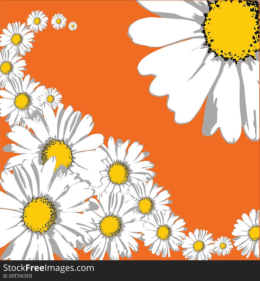 Vector flower suitable for floral background