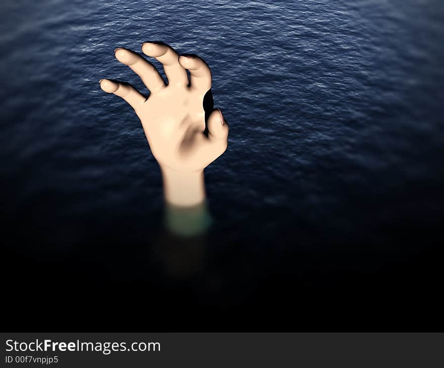 An image of a person who is either drowning or swimming. An image of a person who is either drowning or swimming.