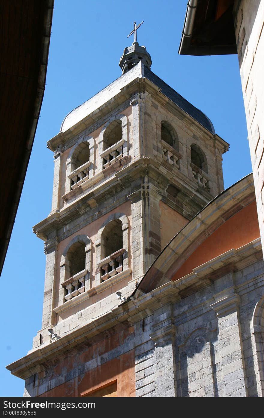 A church tower in France