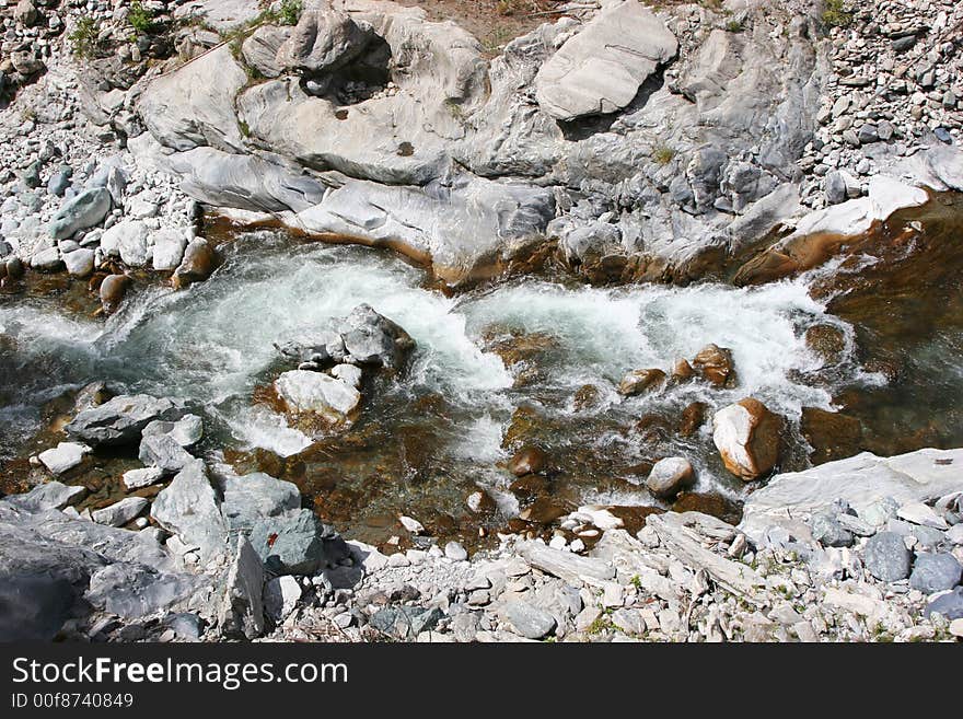 Rapids taken in the Alps. Rapids taken in the Alps