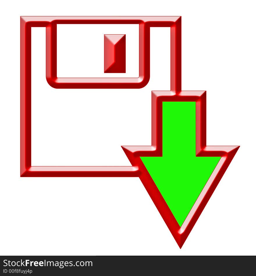 3 1/2 floppy diskette illustration