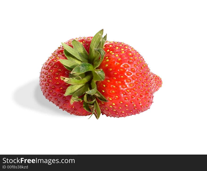 Strawberry isolated on white (clipping path included)