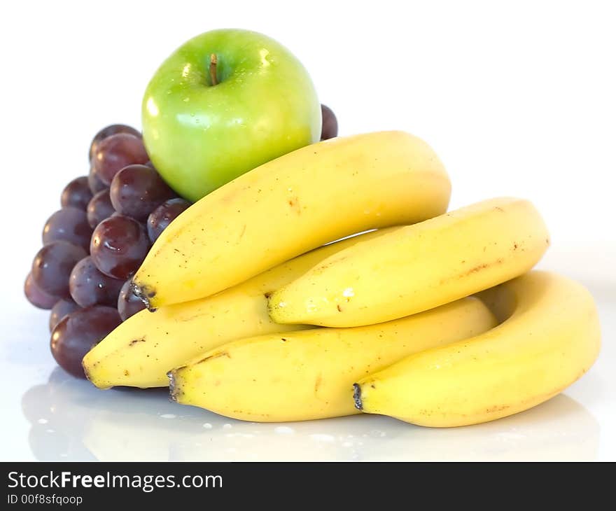 Composition of fresh fruits-  three colors