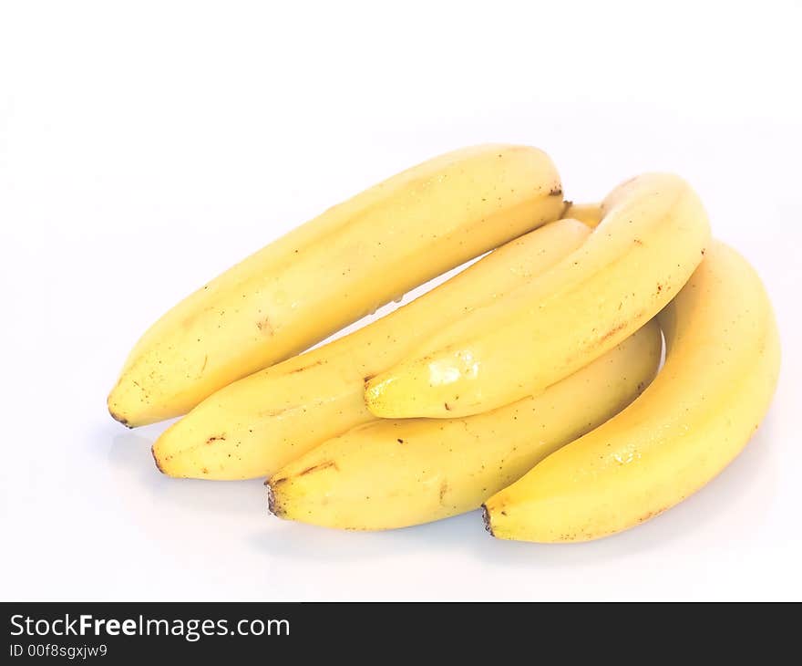 Bunch of bananas isolated  on  white