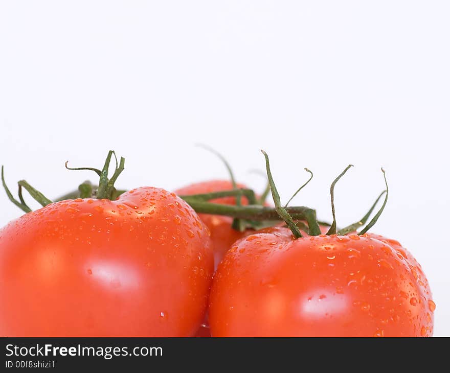 Close-up of bunch of fresh tomatos