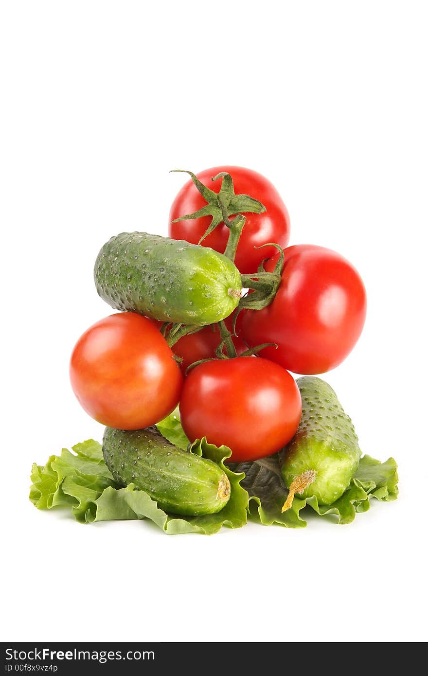 Tomatoes And Cucumbers Cluster