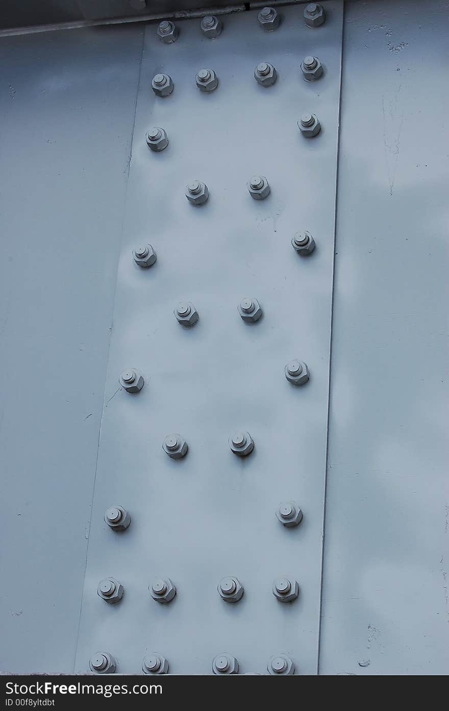 Large nuts  and bolts used in steel beam construction. Large nuts  and bolts used in steel beam construction