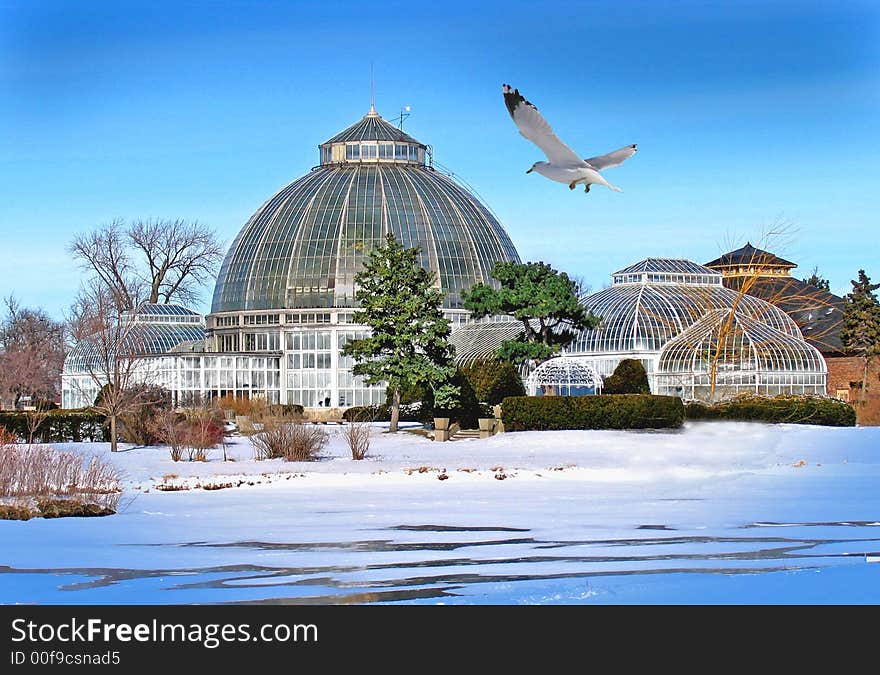 The conservatory on Belle Isle, MI.