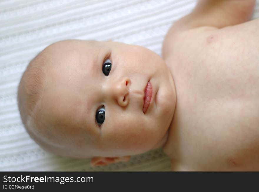 A charming portrait of a little baby boy.  He is 2.5 months old in this series. A charming portrait of a little baby boy.  He is 2.5 months old in this series.