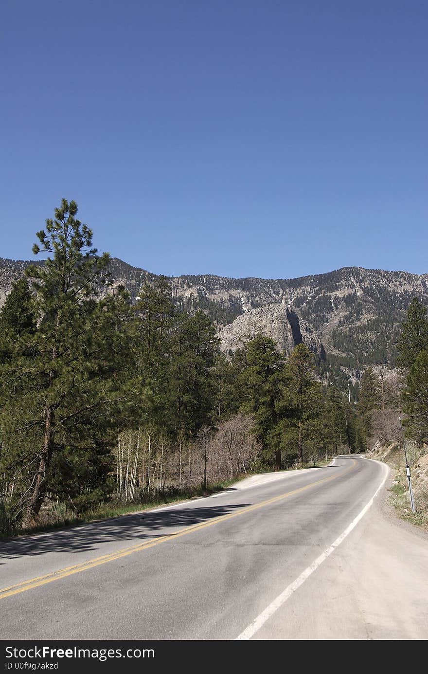 Road leading to mount charleston. Road leading to mount charleston