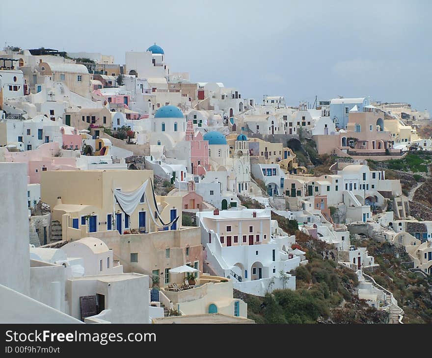 Village on the Island of Santorin