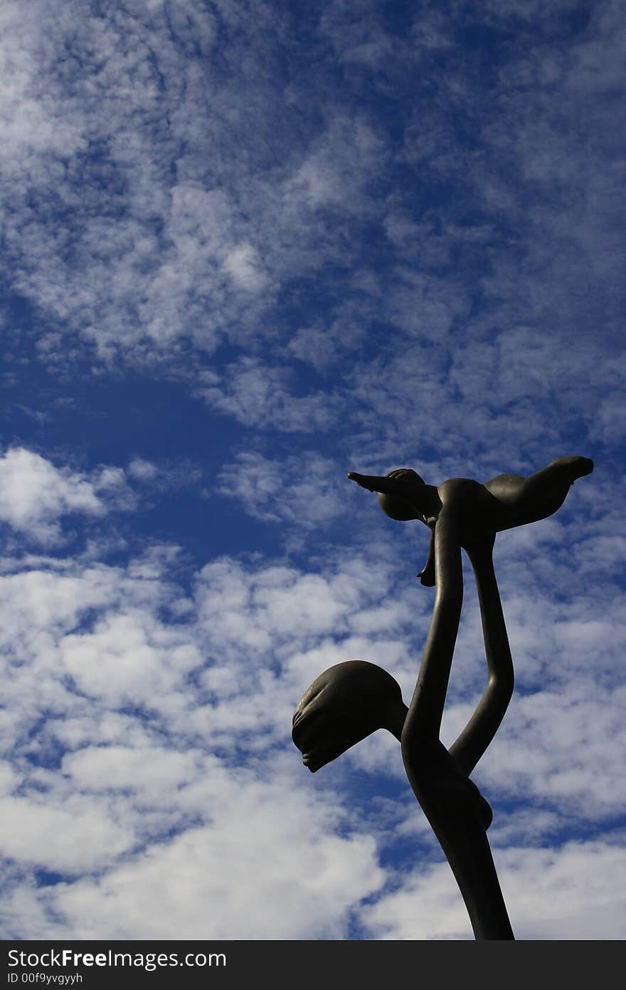 A sculpture in botanical garden in Singapore. A sculpture in botanical garden in Singapore.