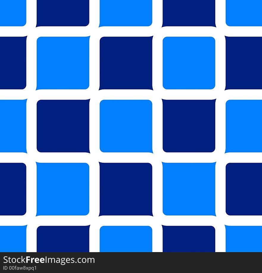 Retro abstract of rounded squares in hues of blue. Retro abstract of rounded squares in hues of blue