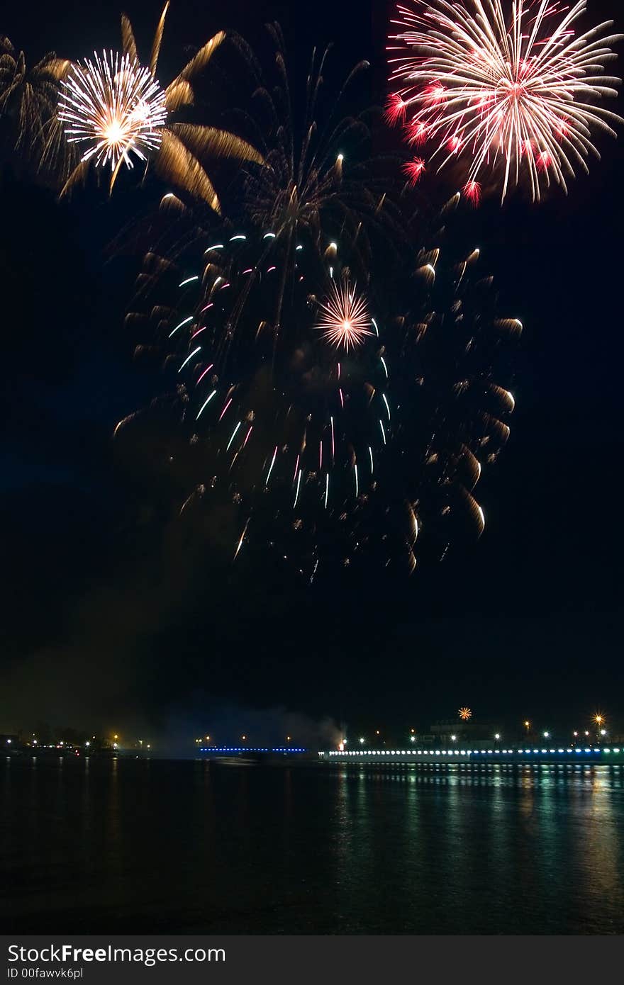 Fireworks. ring and balls