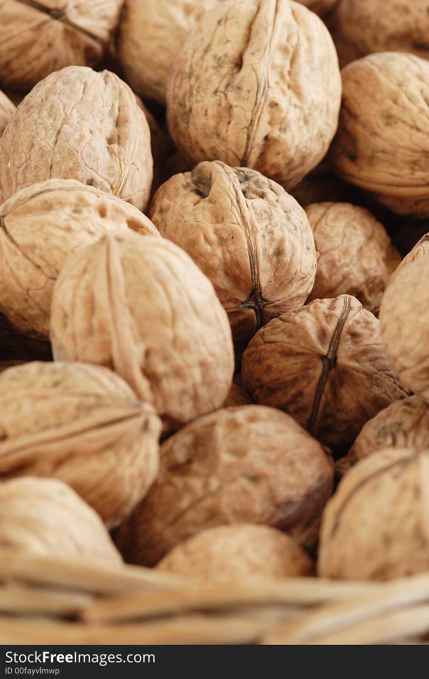 Walnuts on the basket