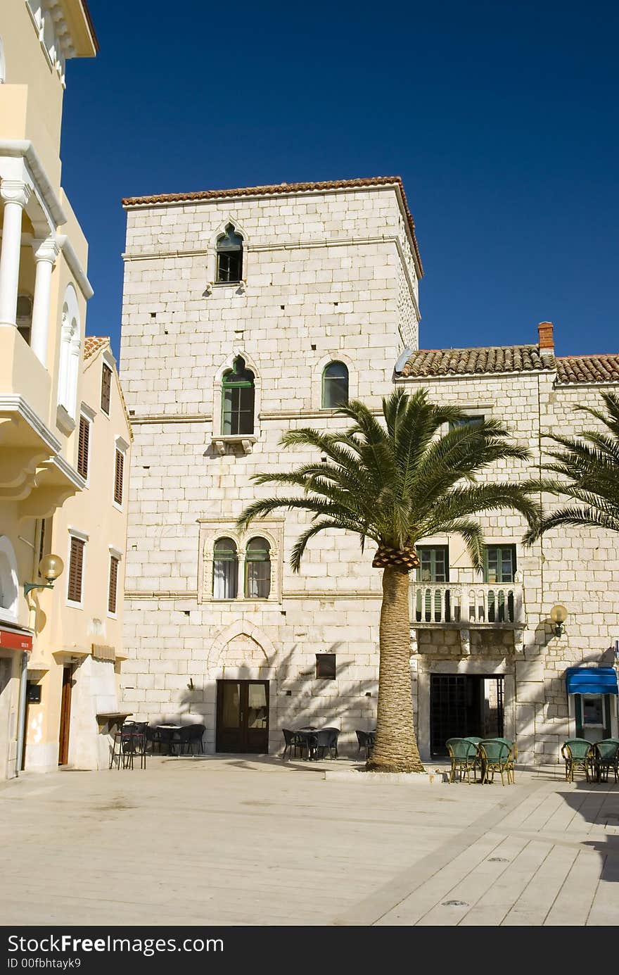 Photo of old square in Croatia.