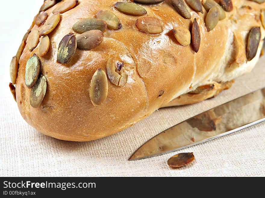 Pumpkin bread with seeds-nutritious product of rough grinding