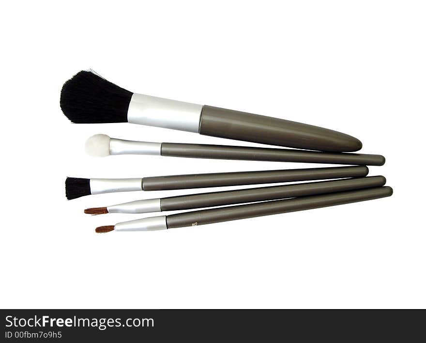 Set of make-up brushes