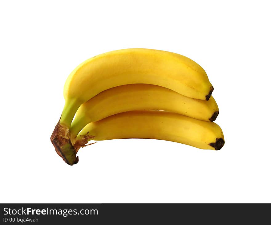 Isolated Banana On White