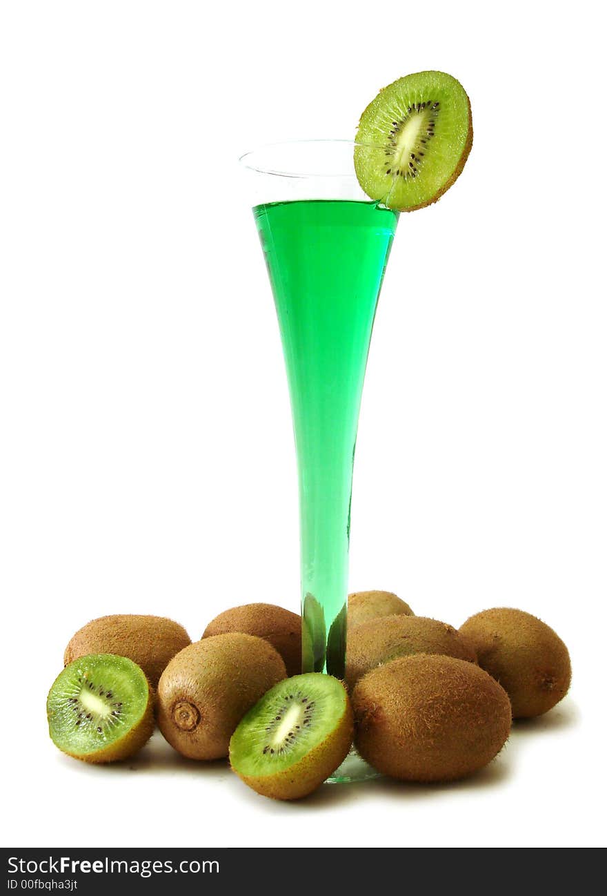 Green Cocktail With Kiwi