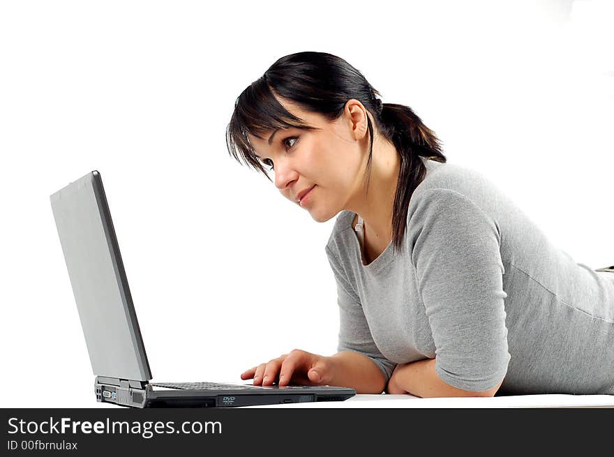 Woman working on laptop 8