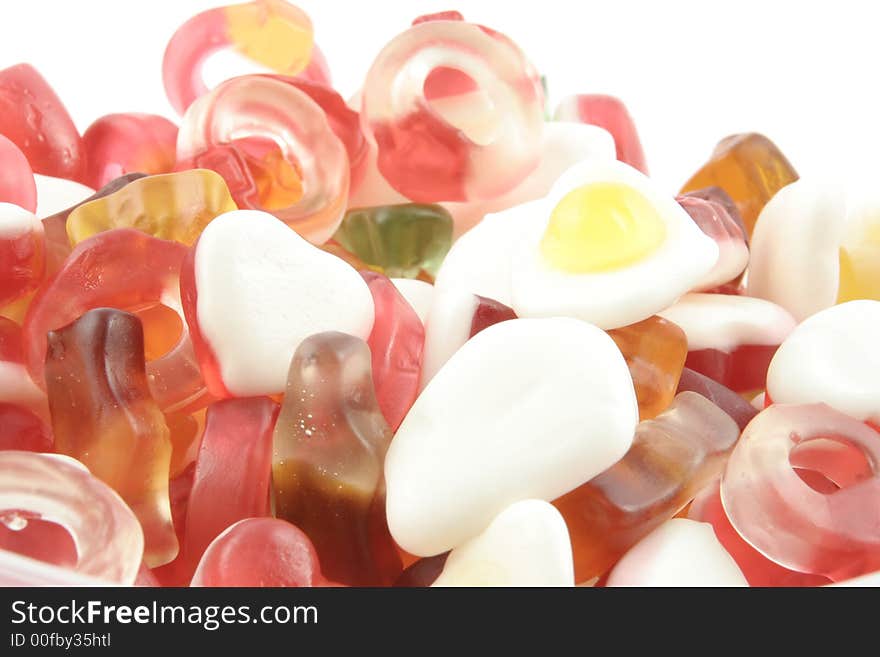 Close up of jelly sweets