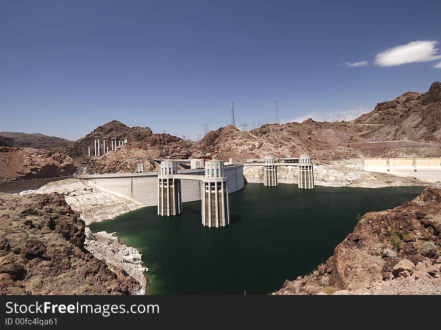 Looking towards the hoover dam. Looking towards the hoover dam