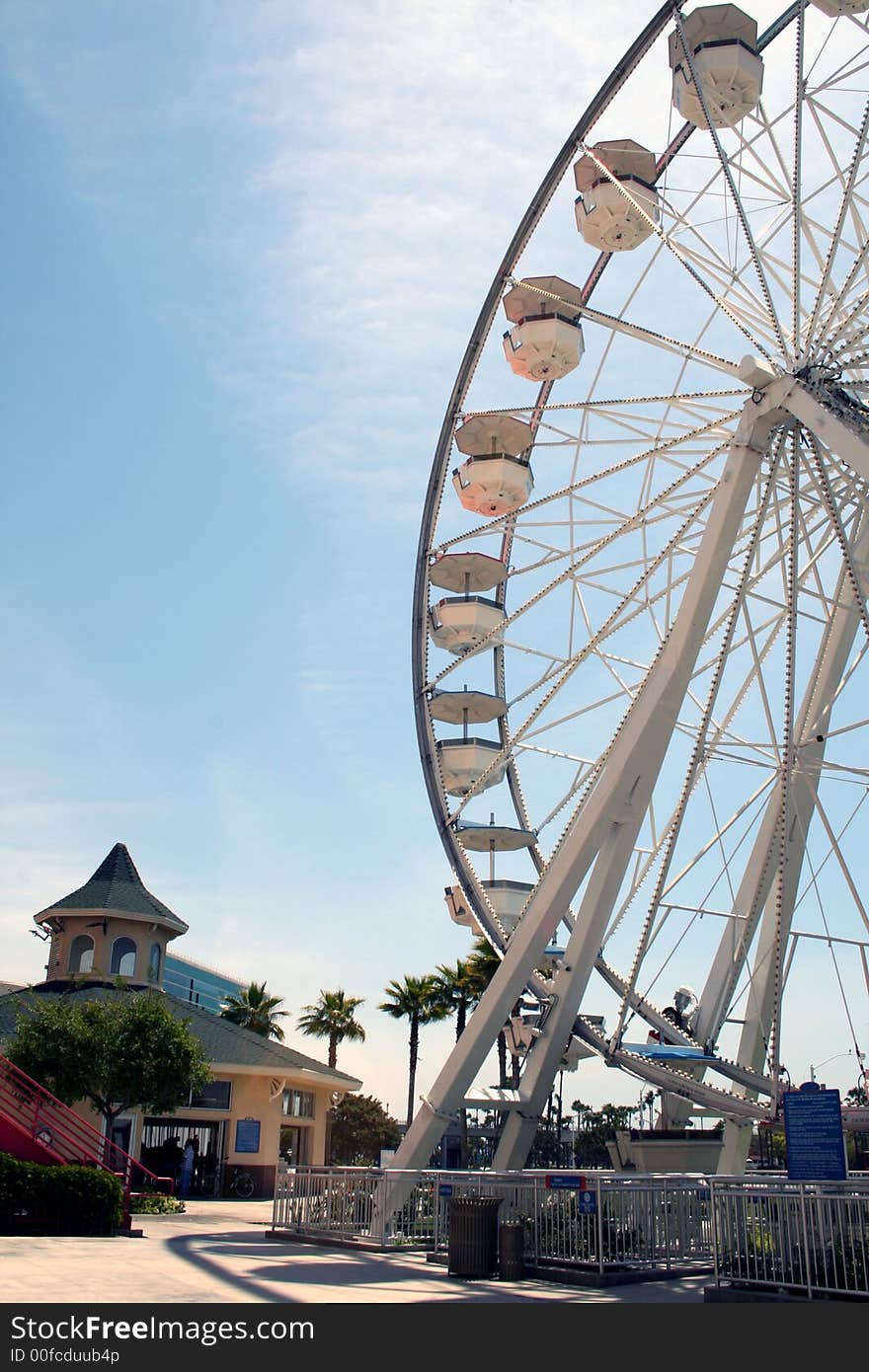 Ferris wheel at a beach park