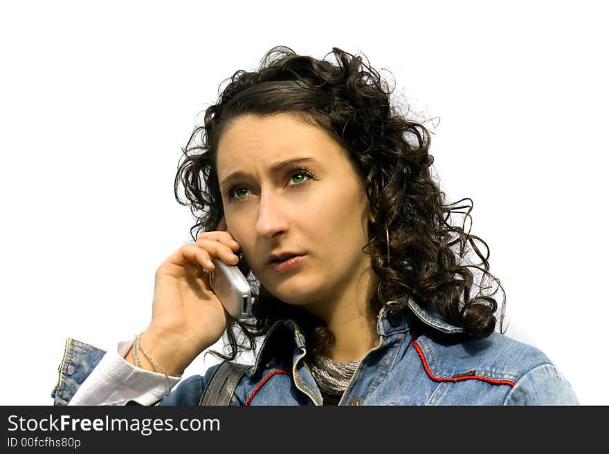 Woman on a cell phone