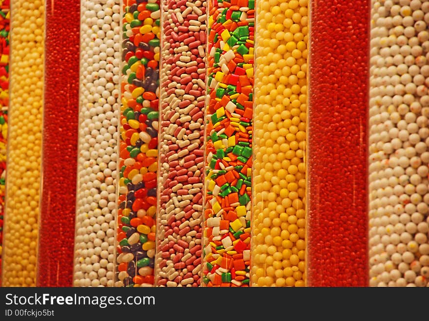 Wall of all sorts of candy. Wall of all sorts of candy