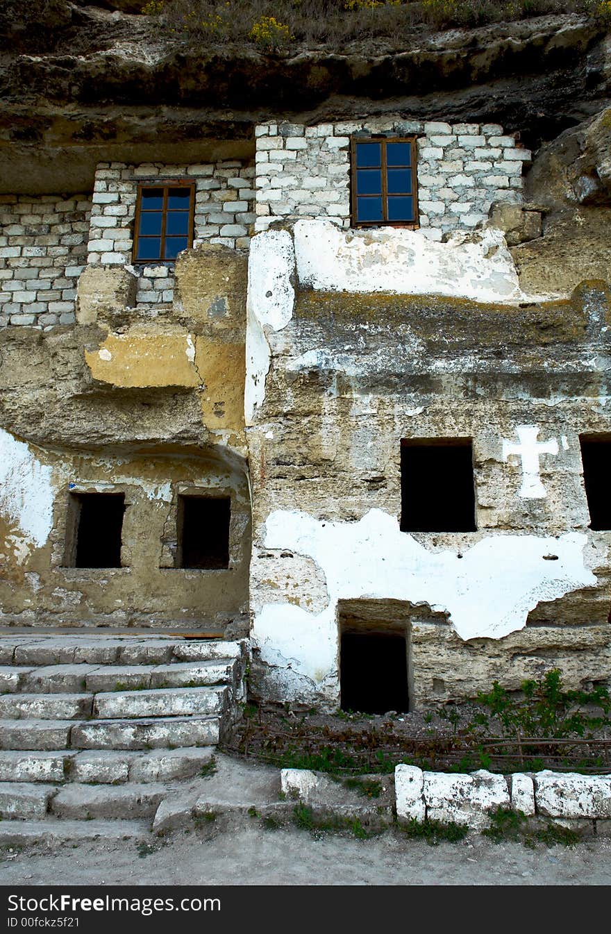 Ancient ruins of rocky monastery