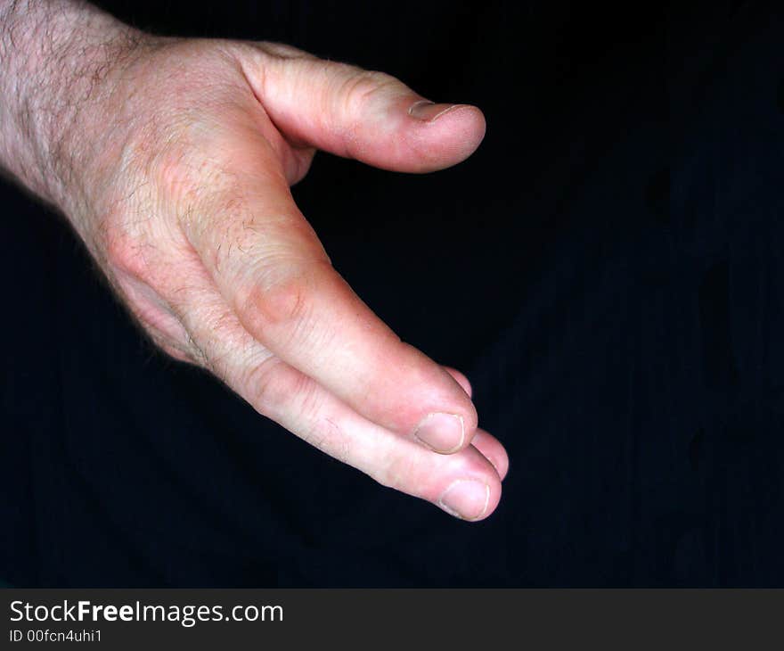 Handshake isolated on black background. Handshake isolated on black background