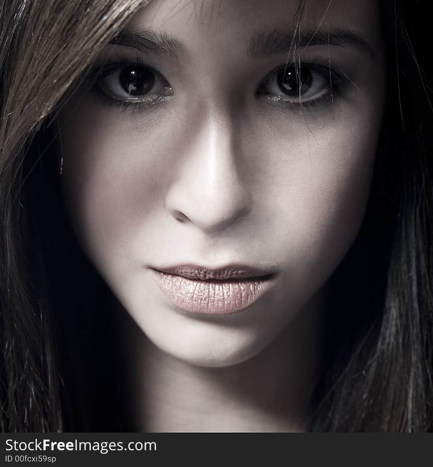 Portrait of a beauty woman model taken in the studio. Portrait of a beauty woman model taken in the studio