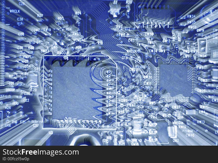 Interface adapter with light and ripple effect