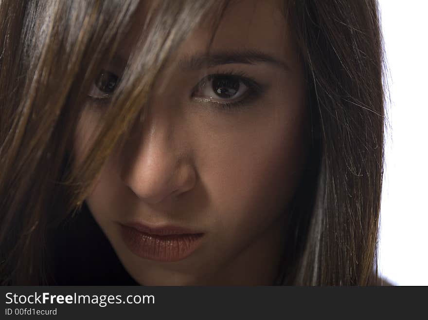 Portrait of a beauty woman model taken in the studio. Portrait of a beauty woman model taken in the studio