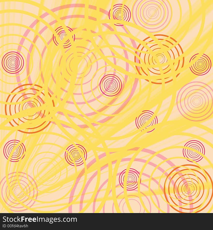 Yellow Background With Circles