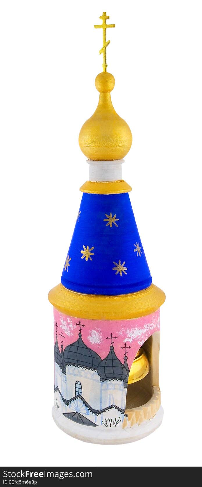 Russian souvenir from Sergiev Posad on a white background. Russian souvenir from Sergiev Posad on a white background