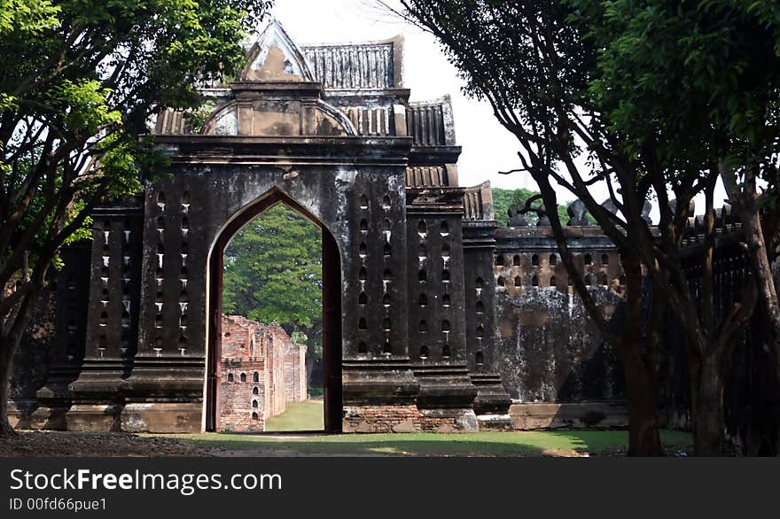 Old ruins in Lop Buri, Thailand - travel and tourism. Old ruins in Lop Buri, Thailand - travel and tourism