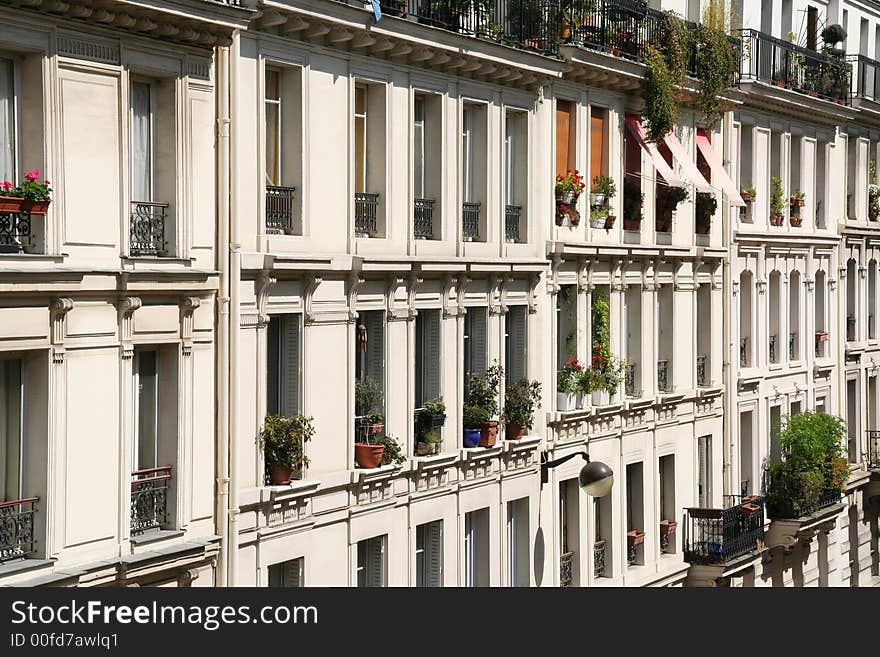 Apartments in a Paris neighbourhood. Apartments in a Paris neighbourhood