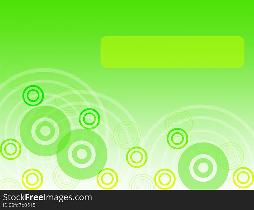 Computer generated green abstract frame with circles