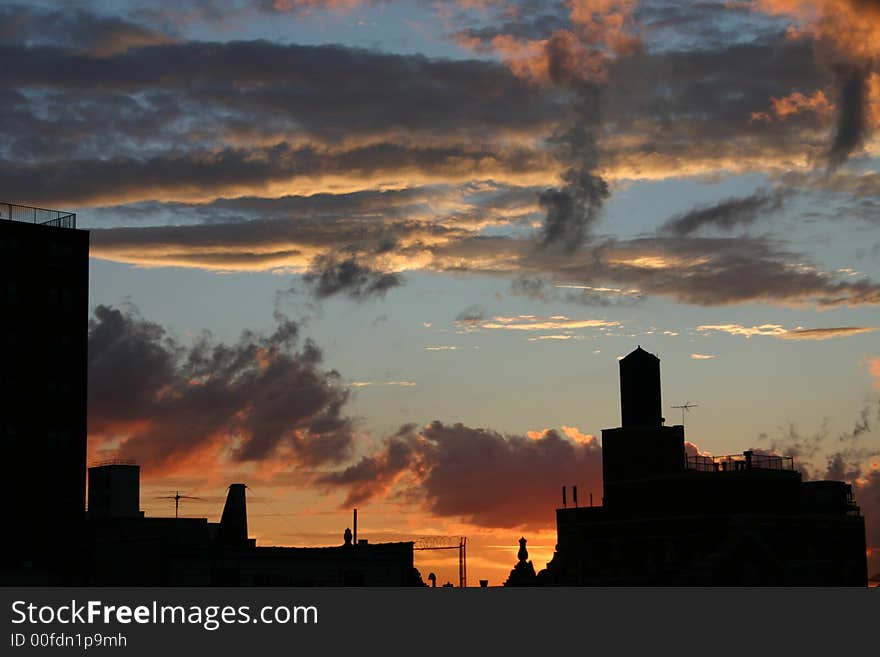 Dawn over the upper eastside of Manhattan. Dawn over the upper eastside of Manhattan