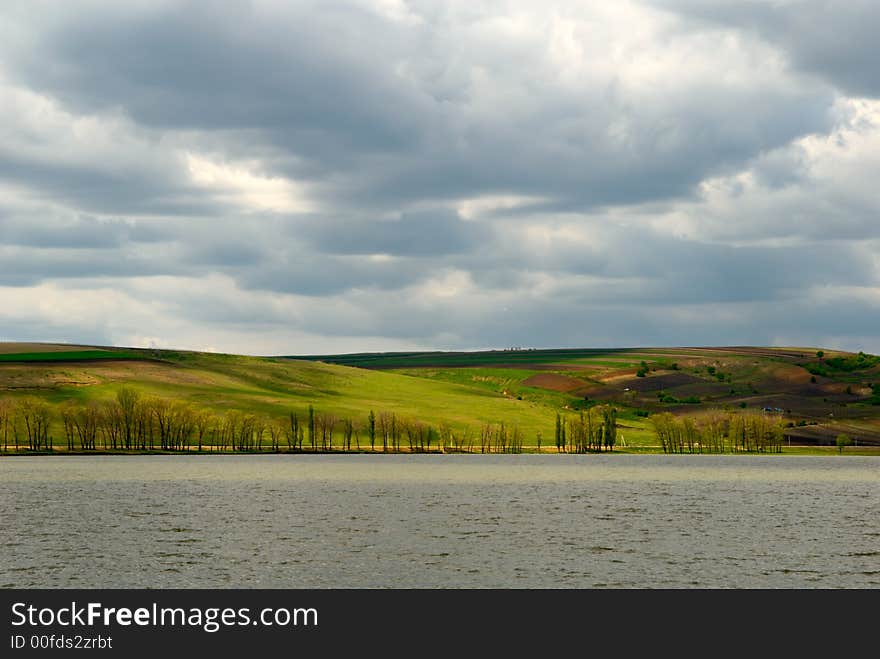 River in drumly day