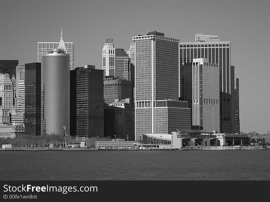 Financial district in Manhattan, New York