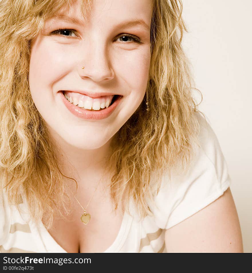 A beauty model portrait taken in the studio. A beauty model portrait taken in the studio