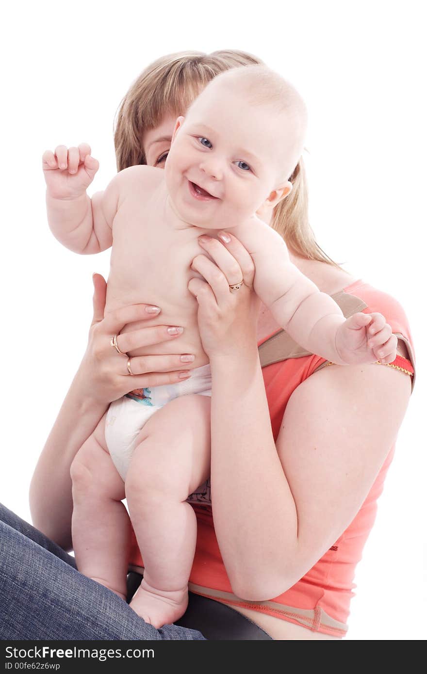 Beautiful baby. Shot in studio. Isolated on white. Beautiful baby. Shot in studio. Isolated on white.