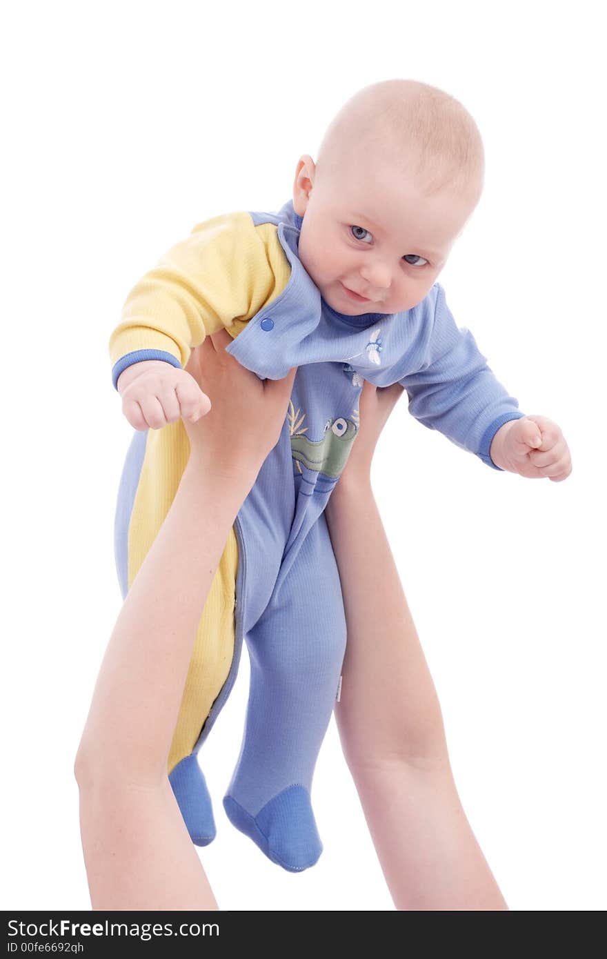 Beautiful baby. Shot in studio. Isolated on white. Beautiful baby. Shot in studio. Isolated on white.