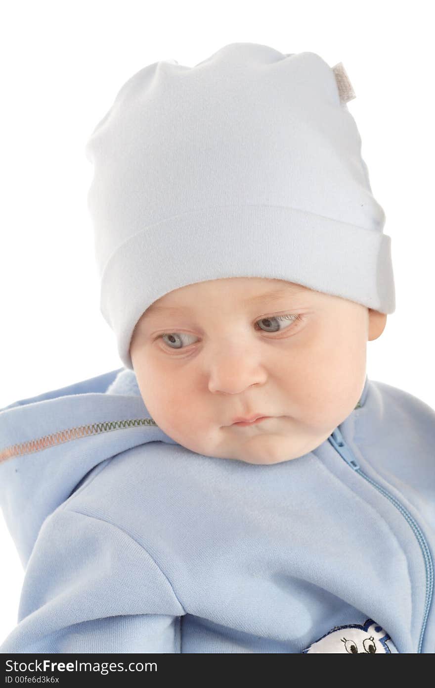 Beautiful baby. Shot in studio. Isolated on white. Beautiful baby. Shot in studio. Isolated on white.