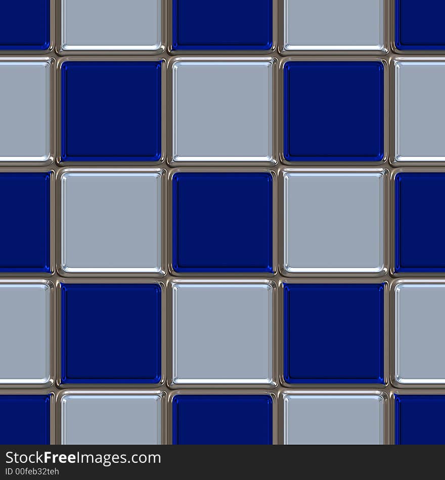 Metallic rounded tile squares in dark blue and grey. Metallic rounded tile squares in dark blue and grey